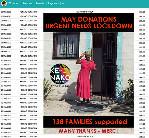 Lockdown SA KeNako donations